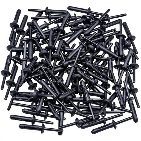 100 Pack Fender Flare Bumper Door Trim Plastic Rivet Retainer Kit Quarter Inch Hole For Jeep Wrangler JK Unlimited TJ CJ Liberty KJ