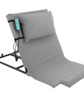 Heavy Duty Electric Lifting Backrest With Adjustable Angle For Hospital Beds shown in grey fabric with remote control for easy operation.