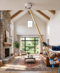 Heavy Duty Smoke Detector Removal Pole With Quick Snap Abs Head Extends To Four Point Three Meters used for swapping alarms at high ceilings.