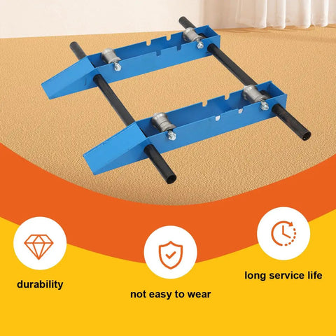 Heavy Duty Cable Drum Roller Reel Dispenser Rolls Out 30 To 120 Cm Wire Spools With A Bulletproof Steel Frame and greased up casters on a floor.