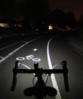 Lumina Micro 900 Front Bike Light And Vmax Plus 150 Rear Light USB Rechargeable Combo Pack illuminating night road bike lane