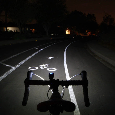 Lumina Micro 900 Front Bike Light And Vmax Plus 150 Rear Light USB Rechargeable Combo Pack illuminating night road bike lane