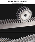 Beefy Steel Gear Rack for Precise Linear Motion, Heavy Duty 0.5M to 2M Lengths, Straight Teeth Drive Rack 10x10 in use.