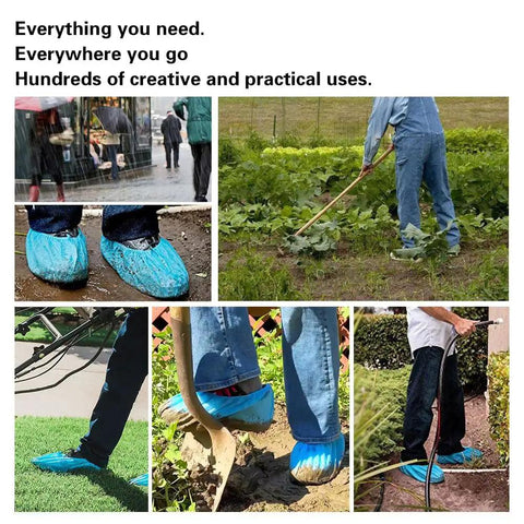 Various uses of Disposable Shoe Covers 200 Pack 100 Pairs Non Slip Durable Indoor Protect Your Home Floors And Shoes With Elastic Band