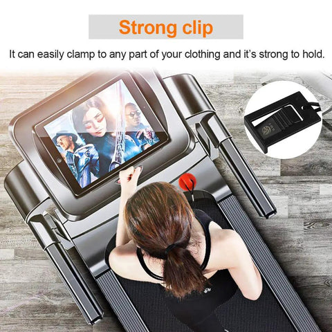 Magnetic Treadmill Safety Key Replacement Fits Most Treadmills Works With NordicTrack Weslo Golds Gym Freemotion HealthRider Easy Clip To Clothing For Quick Hands Free Stop And Reliable Security Lock, round ABS clip on treadmill