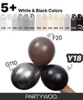 Black Balloons Party Pack 140 Pcs With 18 Inch 12 Inch 10 Inch And 5 Inch Balloons Arch Kit Garland shown with color options