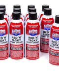 Pack of 12 Red N Tacky Easy Grip Aerosol Grease Spray For Quick Cling Lubrication, Water Resistant, 11 Ounce Cans