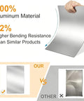 Comparison showing bending resistance of First Aid Kit Direction Sign Aluminum 8x12 Inch Wall Sign against similar products