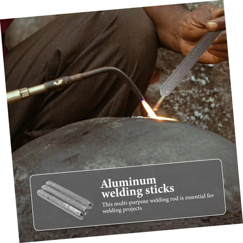 Person using Aluminum Welding Rods Set With Low Temp Easy To Use Weld Sticks For Beginners And Pros on metal project