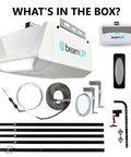 Overhead Garage Door Opener With Heavy Duty Chain Drive For Single Or Double Doors Wall Mount And Remote Included parts kit.