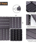 Durable No Fuss Easy Snap Interlocking Deck Tiles 27 Pack Outdoor Flooring 12x12 Weatherproof Patio Tiles in brownish grey