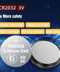 Dead Nuts Reliable 50 Pack CR2032 3 Volt Lithium Coin Batteries With Five Year Shelf Life For Car Remotes Keyless Entries Digital Watches Calculators And Computers Big Time Power Boost, showing a single 3V lithium cell.