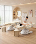 Qnoxlim Full Electric Massage Table With Lift, Whole Piece 3 Motor Professional Facial Bed for spa with esthetician at work.