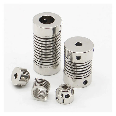 Rock Solid Flexible Shaft Coupler For Motor And Rotary Encoder Zinc Alloy Jaw Kit, 6 Mm and 8 Mm size, low inertia design.
