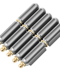 Five 3-inch weld-on carbon steel bullet hinges with brass end fittings.
