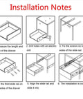 Installation notes for Heavy Duty Full Extension Drawer Slides With Locking Mechanism, Detachable For Easy Removal, Built To Last.