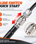 Slide switch for Slim Pencil Air Grinder For Precision Grinding And Detailing with non-slip design and knurled surface.