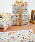 Flower Gift Wrapping Tissue Paper Set 100 Sheets Eco Friendly Recyclable Greenery Botanical Design For Weddings Birthday