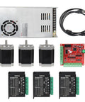 Plug And Play 3 Axis CNC Controller Kit With Nema 23 Stepper Motor 57x76mm 270 Oz-In 3A 1.8Nm TB6600 Driver 4A USB Mach3 Kit Components
