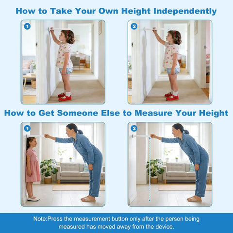 Portable Infrared Height Measurer For Kids And Adults With Quick Three Second Read In Feet And Meters in wall and handheld use