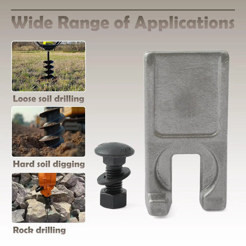 Heavy Duty 40 To 50 Degree Auger Teeth For Rock Drilling And Hard Soil Digging Replacement Parts, 3.35 x 1.61 in, eight-piece set