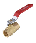 Pack Of 10 Heavy Duty Brass Ball Valve One Half Inch Full Port FNPT FIP Threaded 600 WOG 600 PSI Lead Free