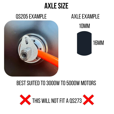 Heavy Duty E Bike Torque Arm Set Universal M16 For 3000W 5000W Motors 6mm Thick Stainless Steel Rear Axle Guard diagram