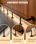 Heavy Duty Stainless Steel Bar Foot Rails And Kick Rack Brackets For Island Kitchens, Beefy Rustproof Footrest Holders with details.