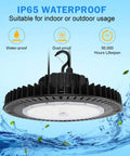 240W UFO High Bay LED Light For Warehouse And Garage Workhorse Ultra Bright 34800 Lumens 5000K IP65 0 To 10V Dimmable
