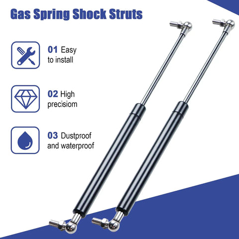 15 Inch 100Lb Gas Struts Two-Pack With Brackets For Heavy Duty Lift Support In Motorhomes, RV Doors, Boat Hatches, Camper Shells, Tool Box Lids And Cabinets Hydraulic Shock Springs