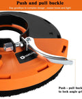 Push and pull buckle on 7 Inch Dust Shroud For Angle Grinder Heavy Duty Surface Grinding Dust Capture Fits 70 To 76mm