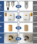 Comparison of Air Filter Dryer With Auto Drain And Semi Auto Drain Dual Air Filters components