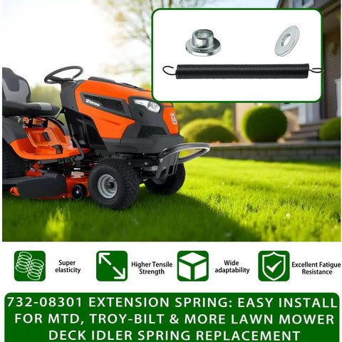 Lawn tractor with inset of Beefed-Up Idler Spring Kit Replacement For MTD 732-04764 And 753-08301