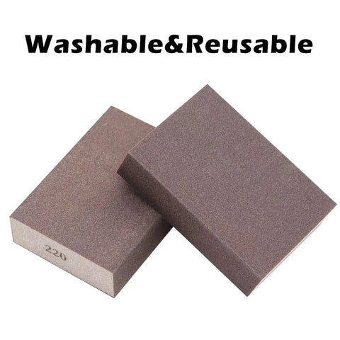 Six Pack 220 Grit Sanding Sponge Blocks For Drywall Wood Furniture Walls Pots Sheetrock Metal Washable And Reusable