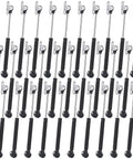 30 Pack 10 Inch Gas Struts For Cabinets And Doors With Soft Open Pneumatic Lift For RV Boat Hatch Furniture Lids 100N 22.5lb Heavy Duty Props Includes 29mm Mounts And 49 By 13 Mm Brackets lined up