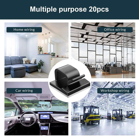 210 Piece Cable Management Kit, multi-use cable clip for home, office, car, and workshop wiring organization.