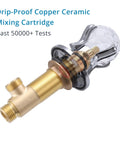 Drip-proof copper ceramic mixing cartridge with crystal handle for Waterfall Bathroom Faucet For 8 Inch Widespread 3 Hole Vanity Deck Mount