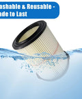 Two Pack Cartridge Filter For Wet Dry Vacs Fits 5 Gallon Through 32 Gallon And Larger Compatible With 17816 9 17816 shown underwater