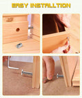 Easy installation of Heavy Duty Crib Screw Hardware Replacement Kit 28 Piece Set With M6 20 40 60 80 mm Hex Drive Socket Cap Screws And Barrel Nuts For Baby Cribs Zinc Plated Carbon Steel Durable Must Have Easy To Install on wooden crib using hex and barrel screws.