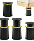 Heavy Duty Adjustable Bed Support Legs Four Pack with adjustable height, designed for mattress frame center post for anti sag foundation.