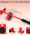 Heavy Duty Furniture Lift Mover Tool Set With Wheels dimensions and features for sofas, tables, refrigerators, washing machines