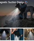 Clip On Running Light Two Pack Magnetic Clip On Light For Runners With Six Lighting Modes Rechargeable Reflective Night Running Gear for hiking.