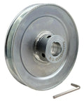 Single Groove V Belt Pulley 5.5 Inch Outer Diameter 7/8 Inch Bore 1 Groove Carbon Steel Motor Pulley Zinc Plated For V Belt Section A B 5L 4L AX BX