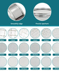 Overview of Boss Grade 304 Stainless Steel Mesh Sieve Screen 200 Mesh 0.075mm Aperture 2.4 Inch Diameter Lab Test Sifter Strainer