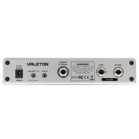 Back panel connections of Guitar Amp Head TAR-20G With Pure Analog Preamp Ultra Wide Tonal Range From Pristine Chime To Classic British Crunch And Roaring Dope Hi Gain 20W Solid State Power Cab Simulator AUX In And Phones Desktop Studio Rig Platform