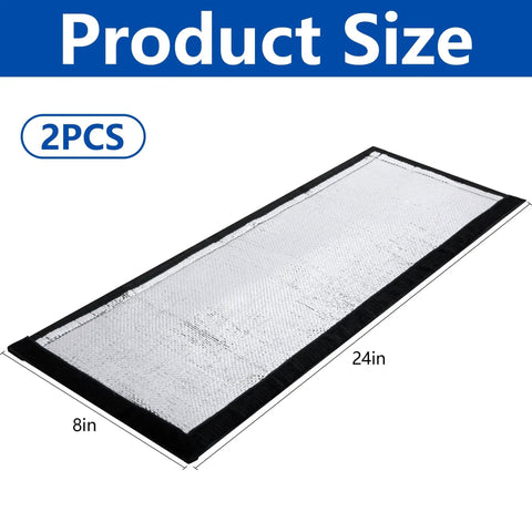 Two Pack 3 Layer Outdoor Pipe Insulation Sleeve Cotton Tube 24 By 8 Inch 600D Water Pipe Wrap for freeze protection size guide