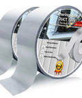2 Pack Heavy Duty Duct Tape Waterproof And Heat Resistant With Tough As Nails Adhesive For HVAC Home Improvement Outdoor Use Packaging Boxes Pipe Insulation And Window Sealing 21 Yards By 2 Inches.
