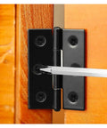 Installing Stainless Steel Door Hinges Set With Screws For Cabinets And Drawers, Flat Butt Hinge Fixed Brackets