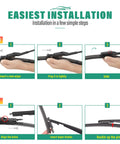 Porsche Macan Wiper Blade Set 24 Inch Front, 20 Inch Front, 15 Inch Rear - Easy Install Steps for OEM Quality All-Weather Blades