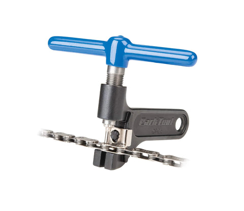 Park Tool CT-3.3 chain tool with blue T-handle and black body for 5–12 and single-speed chains